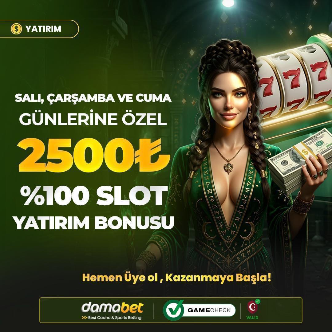 damasosyal's tweet photo. ➡️ DamaBet (https://t.co/AbkJabVotw)'te Kazandıran Bonuslar Sizi Bekliyor !
 
🤍 SALI , ÇARŞAMBA ve CUMA Günlerine Özel %100 Slot Yatırım Bonusu !

➡️Günlük 10.000.000₺'ye Kadar Anında Çekim Garantisi ! https://t.co/A2GiAEHFSU