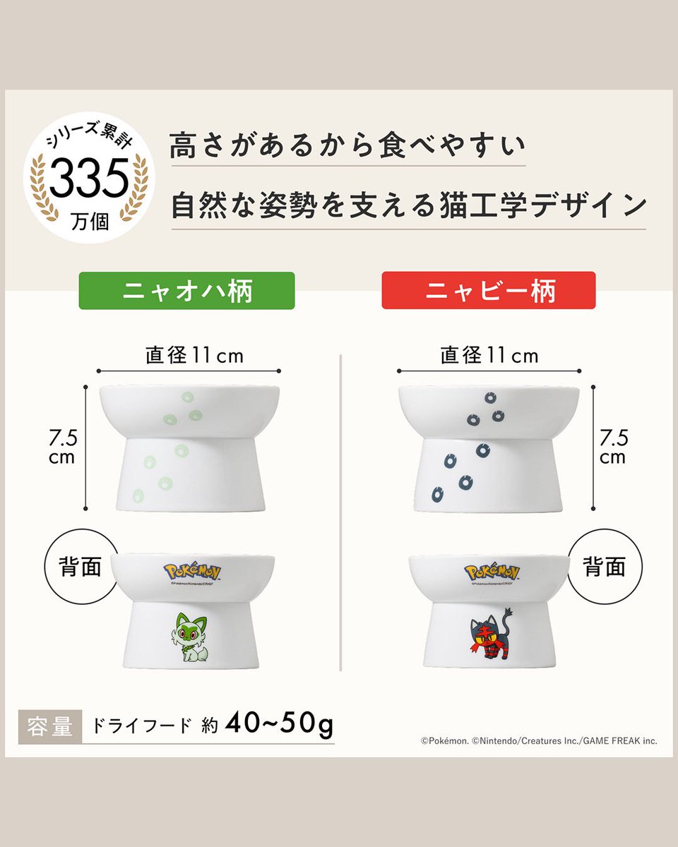 necoichicojp's tweet photo. 先行予約でたくさんの反響をいただいたポケモンデザインのアイテムが、猫壱オンラインストアをはじめ、ペットショップ、ホームセンター、スーパーマーケット、GMS、Amazon、楽天などでご購入いただけます。

猫壱の人気カテゴリーの食器、爪とぎ、おもちゃのラインナップに、「ニャース」「ニャビー」「ニャオハ」のデザインを施しました。
※「ハッピーダイニング専用食器トレー」は順次発売予定です。

愛猫との暮らしをより楽しく、華やかに彩るラインナップ。
ぜひお見逃しなくチェックしてください！

#猫壱 #ポケモン #pokemon #ポケモンデザイン