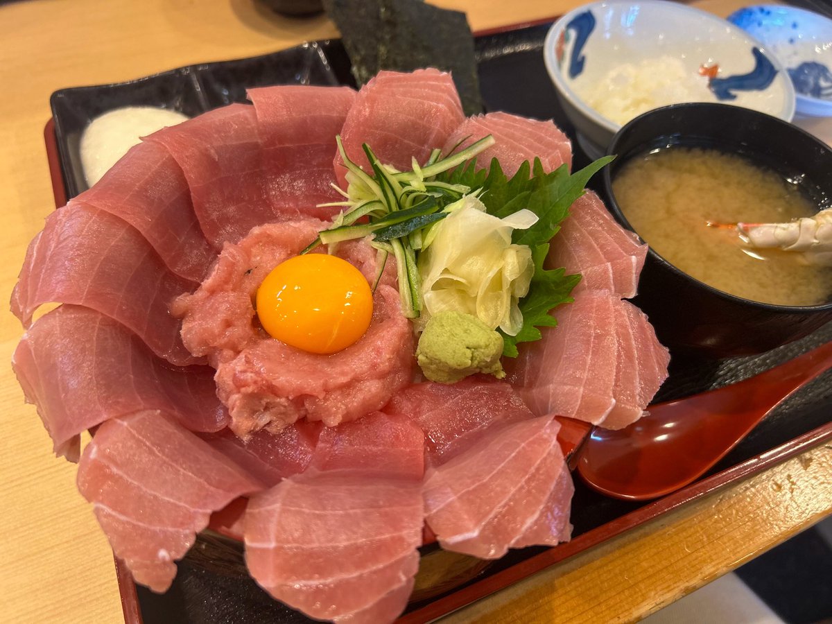 _oratorio's tweet photo. 通院とはいえ数ヶ月ぶりの平日休み！
お昼はお寿司屋さんで中トロ丼を頂いてきました🐟
おいしー！ https://t.co/56HFxpkBBo
