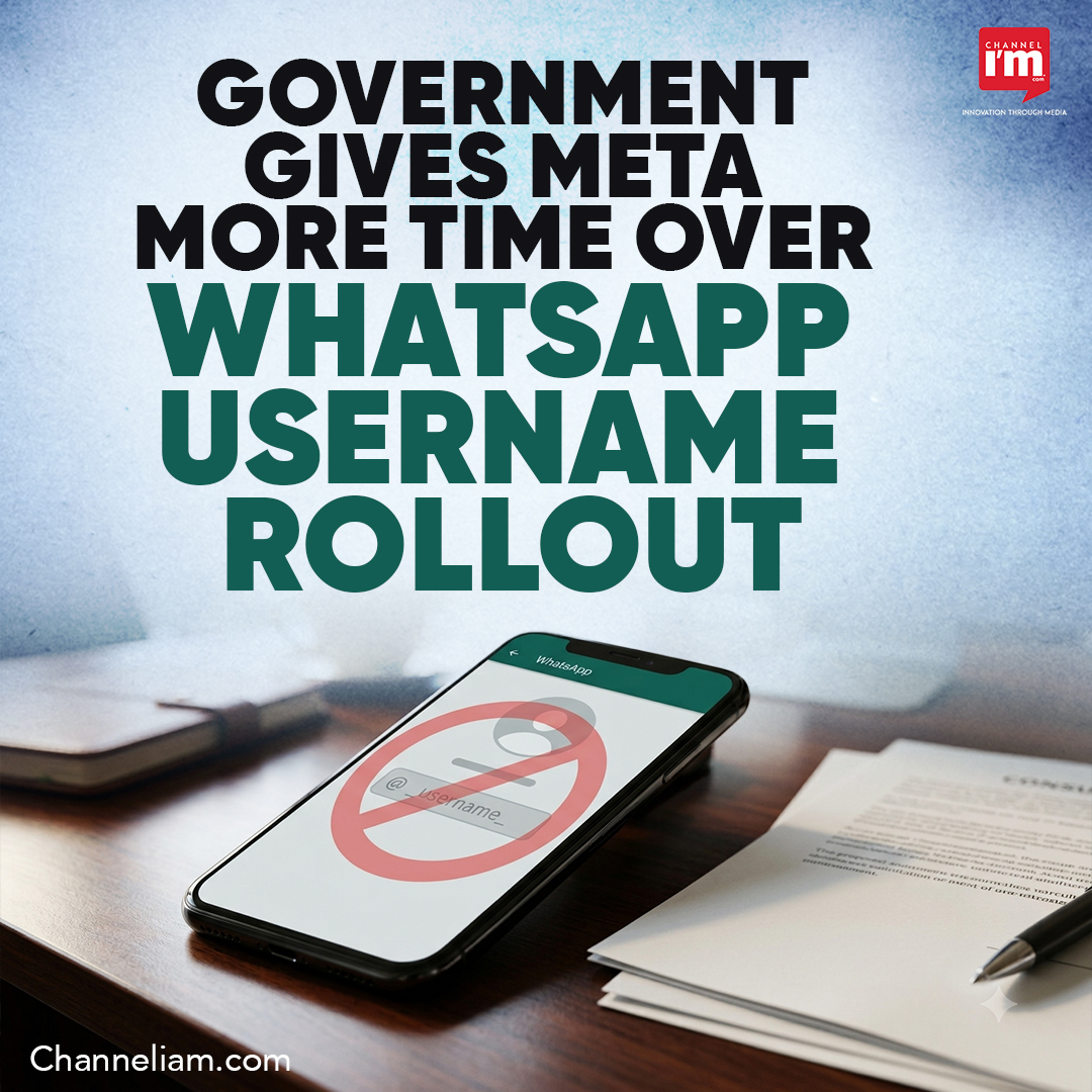 Channeliam's tweet photo. The Centre has granted Meta an additional three days to respond to concerns over WhatsApp's proposed username feature, with the rollout in India remaining on hold pending consultations.

𝒇𝒐𝒓 𝒎𝒐𝒓𝒆 𝒅𝒆𝒕𝒂𝒊𝒍𝒔
https://t.co/jzoRLLWKmD

#WhatsApp #Meta #MeitY #CyberSecurity https://t.co/653qmf8Mt0
