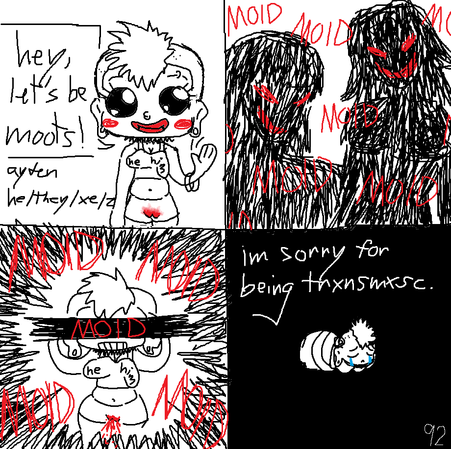 nottttaburner92's tweet photo. hello i am ayden and this is my vent comic on the le heckin transandrophobia ive faced from transfxm people https://t.co/0GzQ5miV76