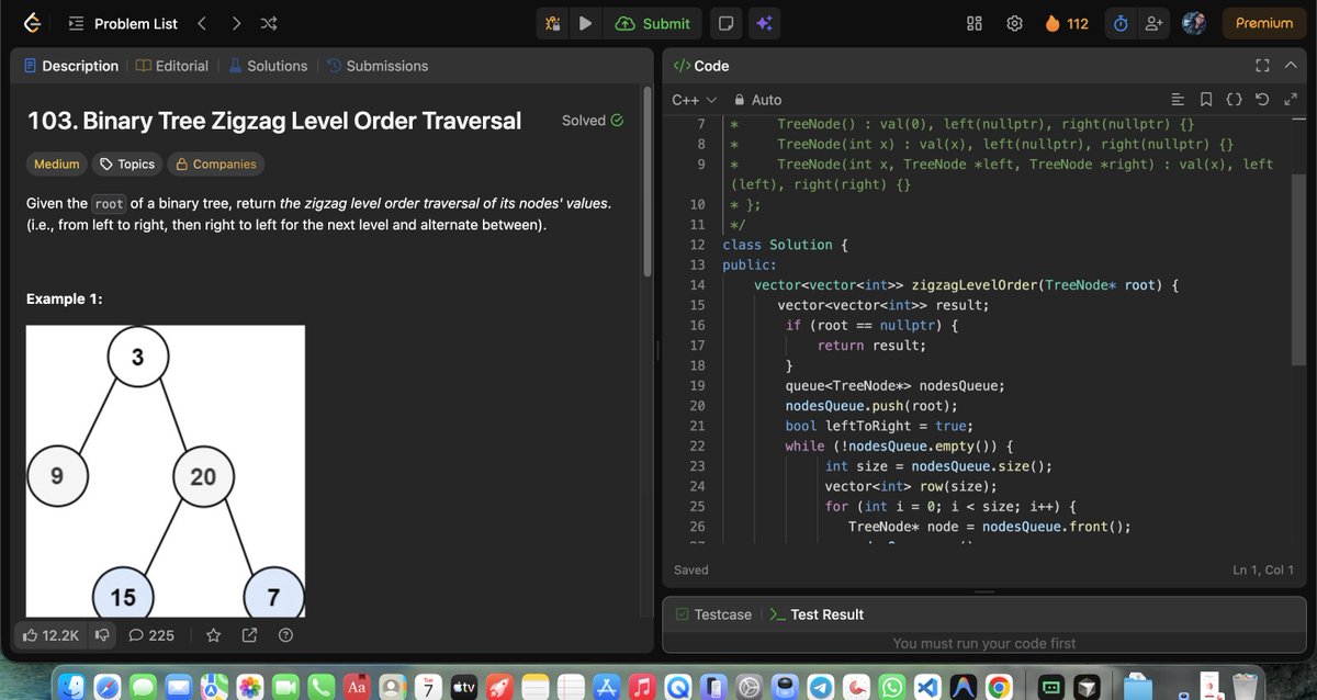 SimranKuma76498's tweet photo. 🔥 Day 37/45 – #SDESheetChallenge

✅ LCA in Binary Tree
✅ Check if Two Trees are Identical
✅ Zig Zag (Spiral) Traversal
✅ Boundary Traversal
Every node has a story. 🌳⚡
@striver_79
@takeUforward_
#DSA #Java #LearnInPublic https://t.co/j78B9ZUvpc