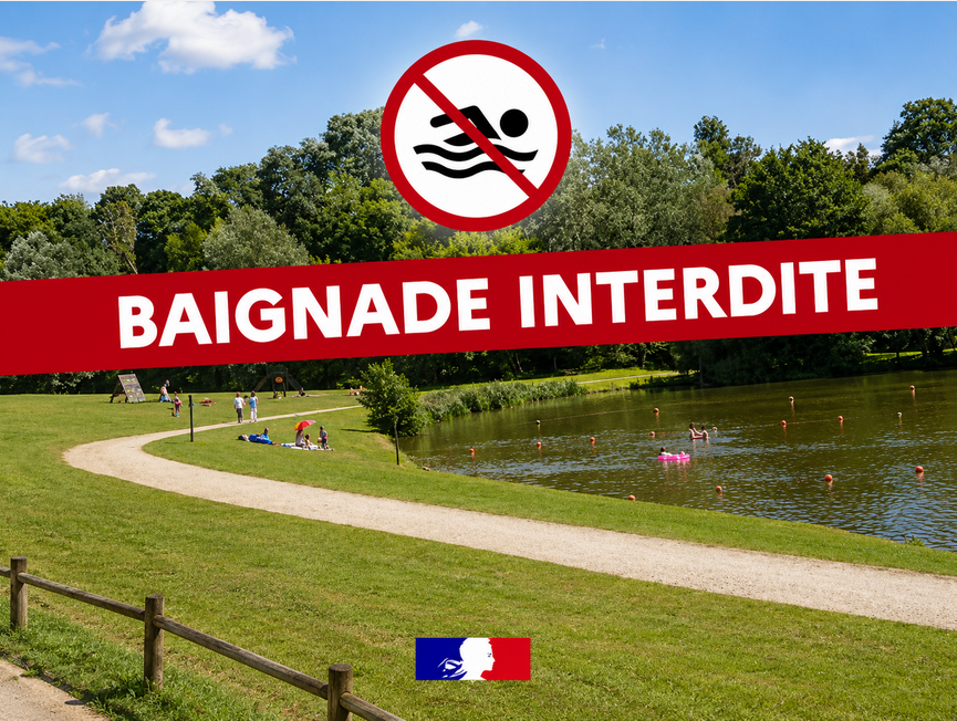 Prefet53's tweet photo. 🟠 #VigilanceOrange #Canicule : Baignade interdite à la base de loisirs du Bas Lozé 

⚠ À la suite des dernières analyses réalisées par l'ARS, la baignade est temporairement interdite sur les sites suivants :

📍 Base de loisirs du Bas Lozé à La Haie-Traversaine

📍 Plan d'eau d'Argentré

Les analyses ont révélé la présence de cyanobactéries et/ou de toxines pouvant présenter un risque pour la santé.

🚫 En conséquence :

• La baignade est interdite.
• Les activités nautiques avec un risque de chute ou de contact important avec l'eau sont interdites.
• La consommation des poissons issus de la pêche est déconseillée.

🐶 Veillez également à ne pas laisser boire ou se baigner vos animaux domestiques dans ces plans d'eau.

🙏 Merci de respecter la signalisation et les consignes sur place pour votre sécurité.