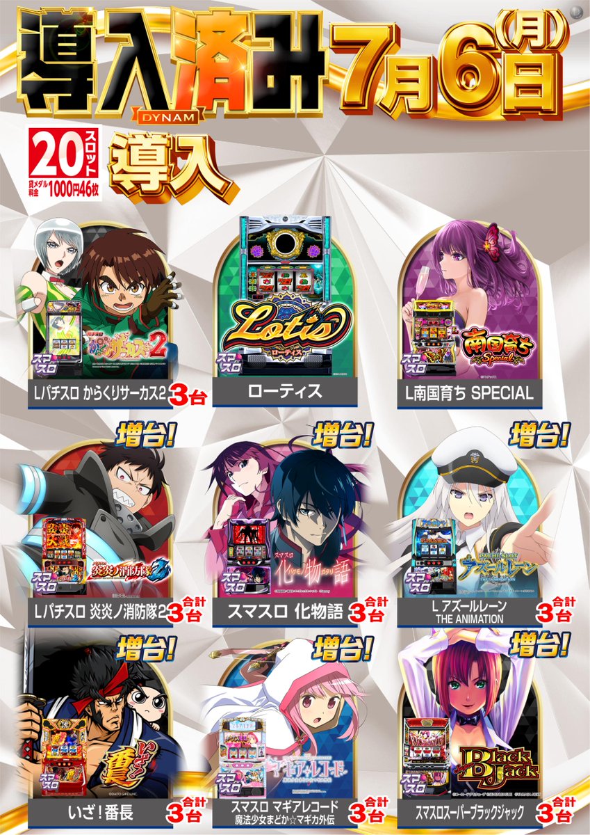 本日、新潟ダイナム合同賞品入荷🥳🥳🥳 月間オススメ機種ございます