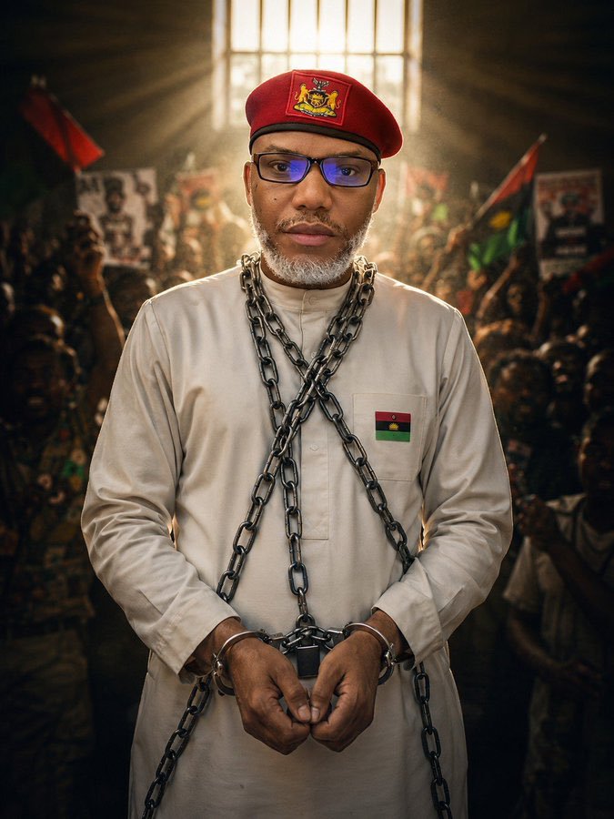 UltimateViewers's tweet photo. Today We Condemn The Unjust Life Sentence Of A Man Whose Only "Crime" Was Calling For A Sovereign Biafra &amp; Speaking Against Nigeria’s State-Backed Islamic Conquest Of Christian Regions. Self-determination Is A Right, And Never A Crime.

#FreeMaziNnamdiKanu! https://t.co/mTWHrfB7lJ