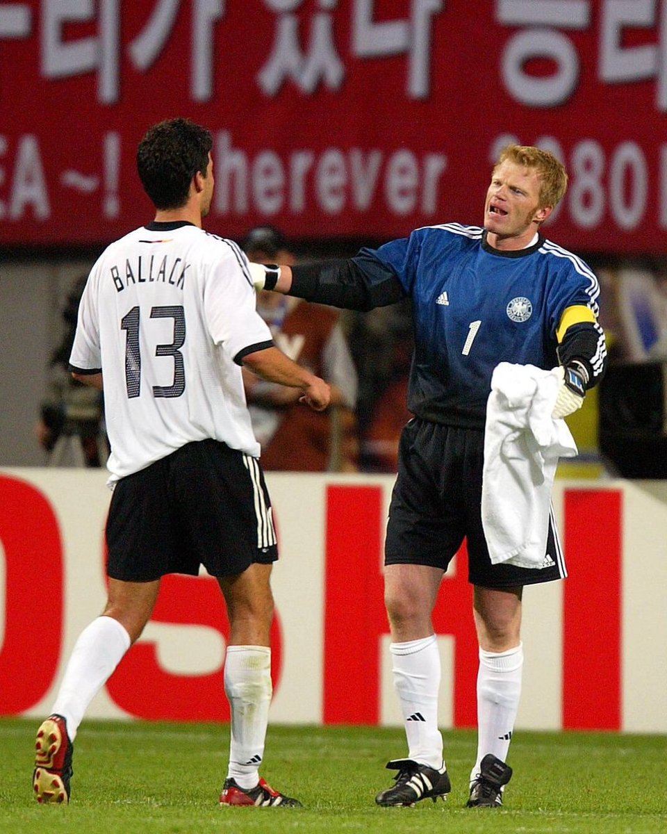 OliverKahn's tweet photo. If we're rewriting football history now, I have a small suggestion:
I'd like FIFA to rescind the yellow card shown to Michael Ballack in the 2002 World Cup semifinal, the one that ruled him out of the final.
And while we're at it, we might as well replay the final against Brazil. https://t.co/Z69fJfH8cz