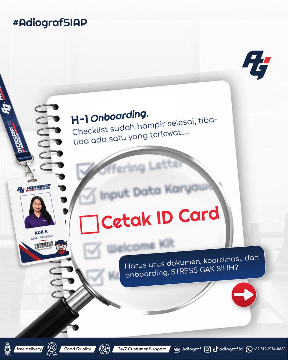 adiograf_id's tweet photo. Onboarding besok, tapi ID Card belum siap? 😱 
---------------------------------
PT Adiograf Karya Indonesia
Jl. Jagakarsa Raya No. 51A Jagakarsa

0812-9174-8830
order@adiograf.id
https://t.co/bOnEld4kn0

#AdiografSIAP #percetakan #CetakIDCard #KaryawanBaru #IDCardCustom https://t.co/ruqPCa1x8p