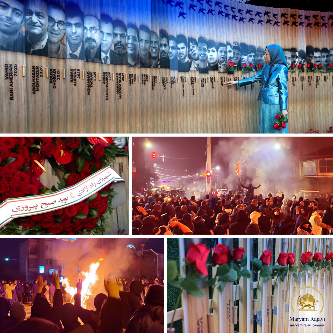 Maryam_Rajavi_P's tweet photo. به بقایای رژیم می‌گوییم از هر راهی که بروید؛ قیام و سرنگونی در انتظار شما است.
در برابر شورشگران و شهرهای شورشی ایران، از شهرهای موشکی شما هیچ کاری ساخته نیست.
در برابر قیام سازمان‌یافته، سیرک‌های خیابانی دردی از شما دوا نمی‌کند و اعدام هر روزه زندانیان سیاسی رژیم‌تان را نجات نمی‌دهد.
#نه_به‌_اعدام