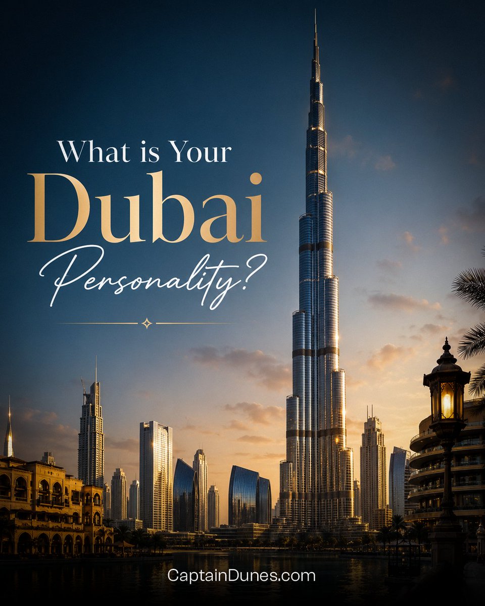 CaptainDunes_'s tweet photo. Glide over Dubai's skyline, cruise the Marina, ride camels across the golden dunes, or dune bash in a 4x4, everyone has their own Dubai personality. Find yours today! 
Start Your Adventure Today: https://t.co/smvAanCFJj
#DubaiAdventures #DesertVibes #UAETravel #LuxuryExperience https://t.co/KHPnnn7RO4
