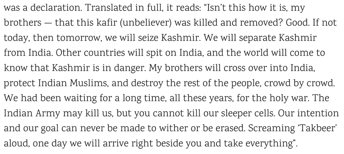Satya_Sadhak's tweet photo. @itslakshmikumar @timesofindia This was posted by Mohammed Sanoop

He said Indians will be destroyed once his brothers from across the border will arrive.

Do you agree with what he said? https://t.co/ElL2e2Wic8