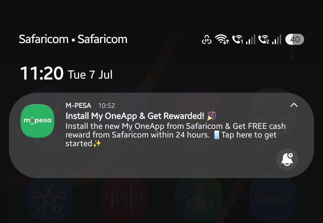 RfBezzel's tweet photo. @Safaricom_Care I will never downgrade my beautiful mpesa app to the weird My One App https://t.co/fiRaqNNqAJ