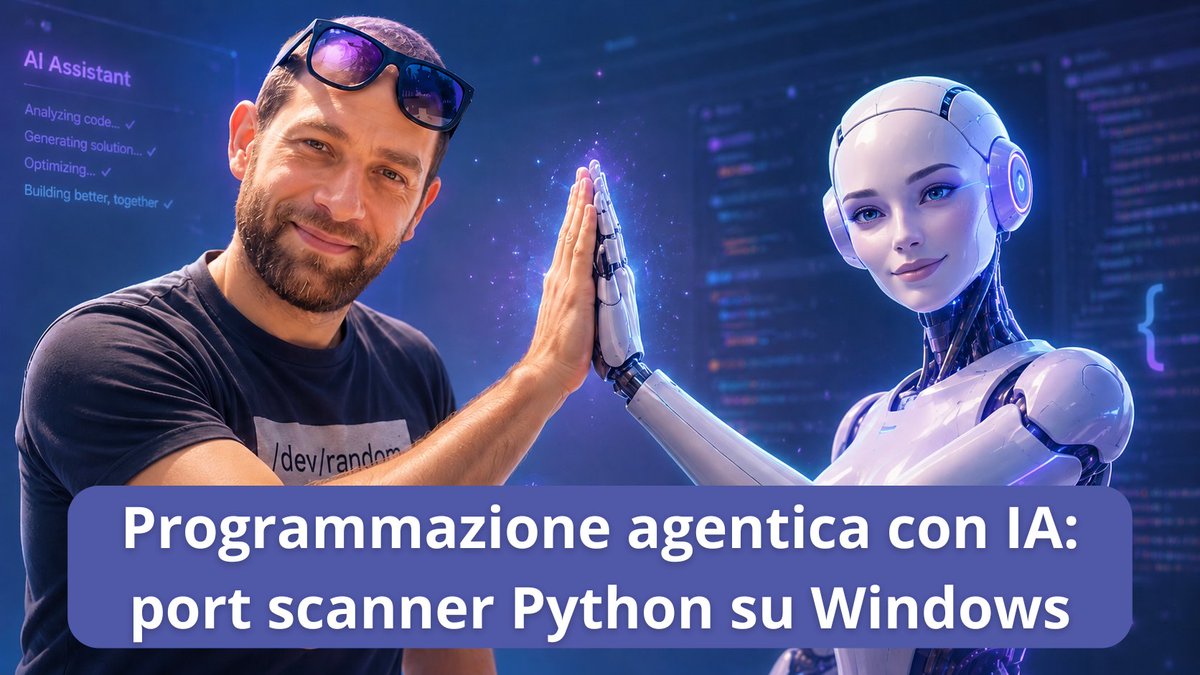cr1s1um's tweet photo. Programmazione agentica con IA: piccolo port scanner TCP in Python su Windows.

ChatGPT per progettare, Codex CLI per lavorare sui file, Git/GitHub per non perdere il controllo.

🔗 https://t.co/dmZsiuDa7F

#python #AI #Codex #chatgpt #portscanner #cybersecurity https://t.co/DUD5fwFkLH