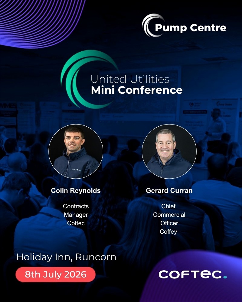 CoffeyGroup's tweet photo. Coffey will be at the @pumpcentre @unitedutilities Mini Conference on 8 July in Runcorn, focused on “Simpler. Smarter. Better.” Through @coftec, we deliver tailored, end-to-end engineering solutions supporting performance across water and wastewater systems.
#Coffey #Events https://t.co/rZnsCEzTUt