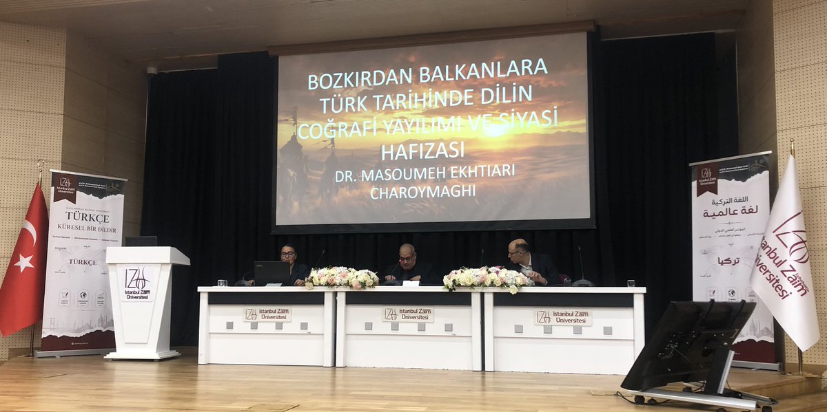 Malibolat's tweet photo. “Türkçe Küresel Bir Dildir” konulu uluslararası konferans İZÜ’de Mısır, Lübnan, Fas, Türkiye ve İran’dan akademisyenler tarafından iki gün boyunca ele alınıyor. https://t.co/yNPldw6j4h