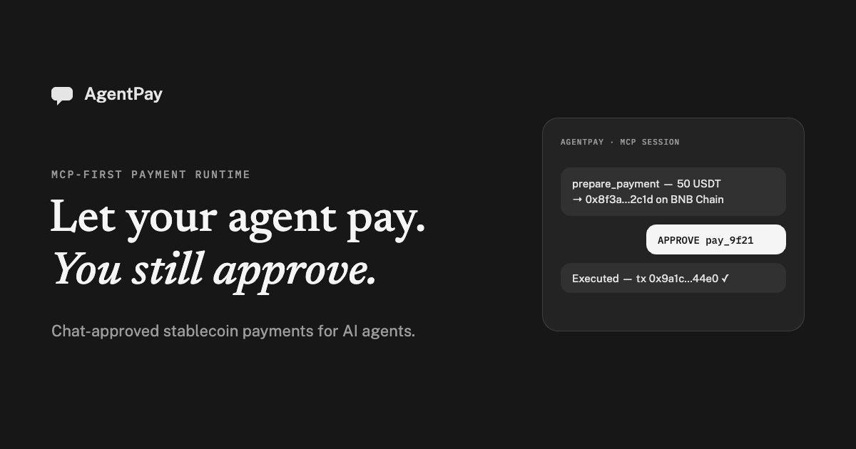 AgentpayMCP's tweet photo. ai agents are getting their own crypto wallets now. okx shipped an agentic wallet last week. x402 is past 100m payments on base. everyone's racing to make agents fully autonomous with money.

i think that's the wrong default. 🧵 https://t.co/xpFpTnAcLu