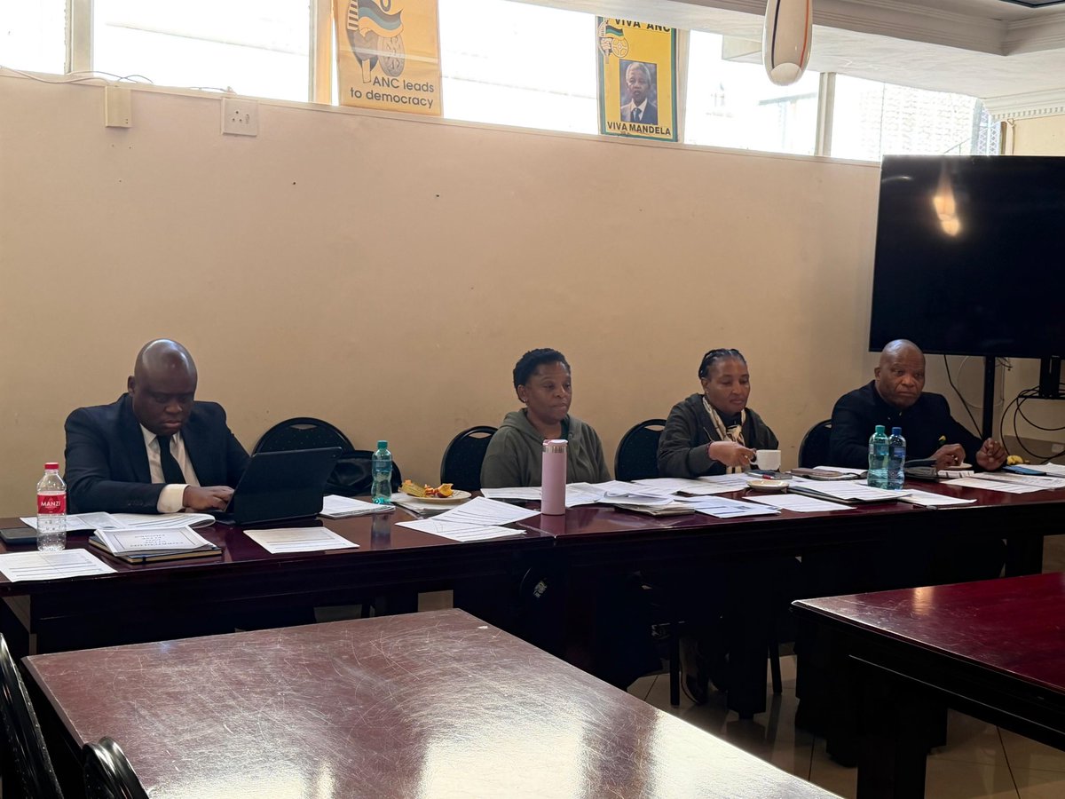 MYANC's tweet photo. The ANC today continues with Day 2 of interviews for prospective mayoral candidates at Amaqhawe House in Kimberley, Northen Cape, as part of the NEC’s assessment process to identify capable, ethical and service-driven leaders for local government.

#LGE2026
#RegisterToVoteANC https://t.co/B6jWgAgwIT