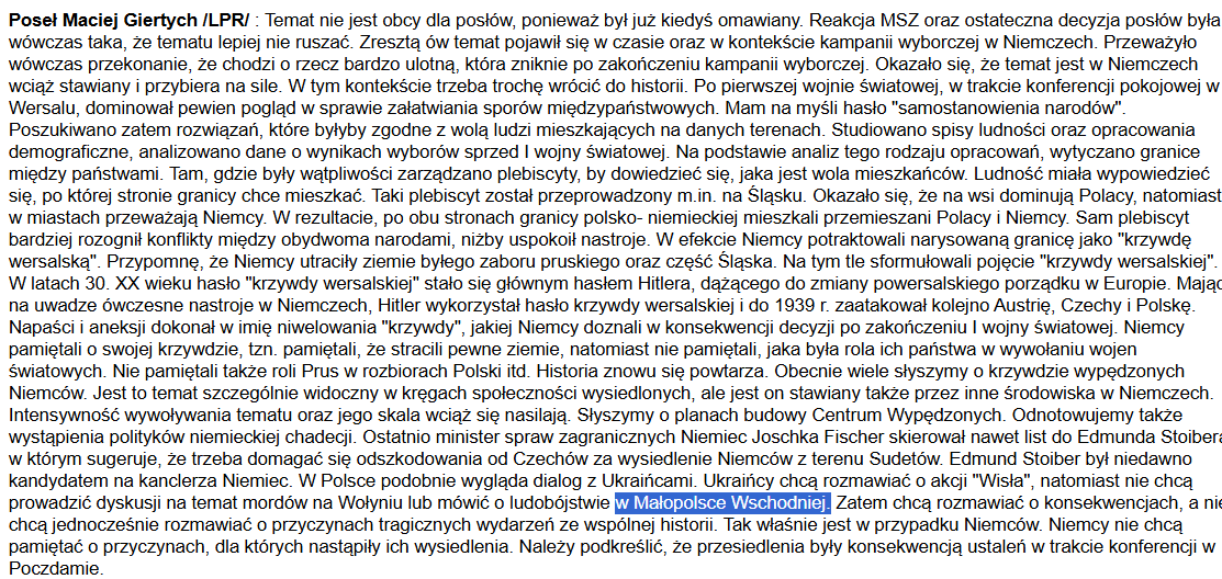 DbAbsur's tweet photo. Skoro używanie terminu "Małopolska Wschodnia" ma być przesłanką bycia ruskim agentem, to łapcie jedno z pierwszych użyć tego terminu w tym kontekście w polskim Sejmie:
Maciej Giertych, ojciec Romana https://t.co/pbyySWSpzl