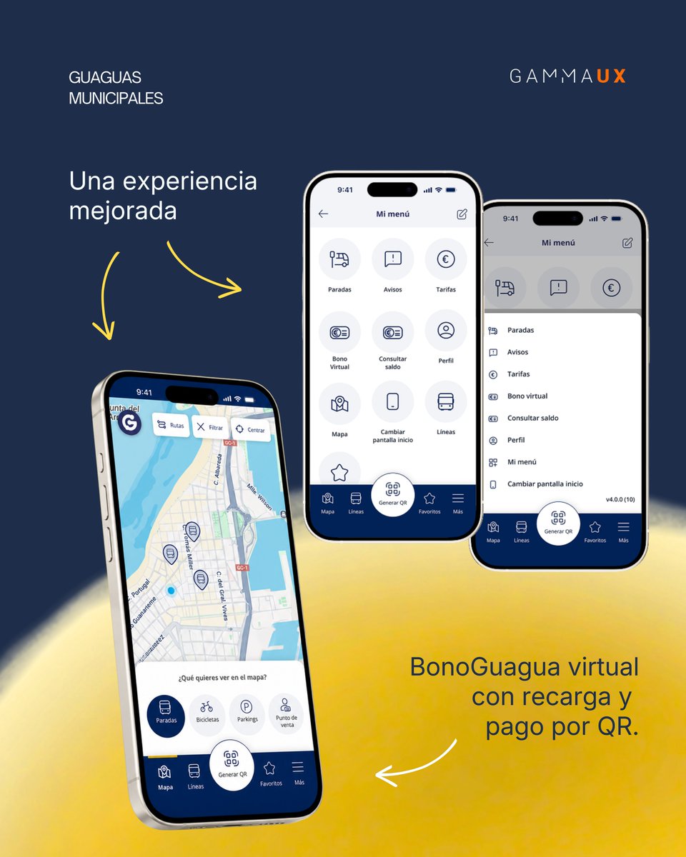 GammaUX's tweet photo. ¿Cómo mejoras la #experiencia de miles de personas que utilizan una #app de transporte cada día?
Ese fue el reto de @GuaguasLPA, la empresa municipal de transporte público de Las Palmas de Gran Canaria.
El resultado es una aplicación más clara, intuitiva y accesible. https://t.co/BSfZFFsIIJ