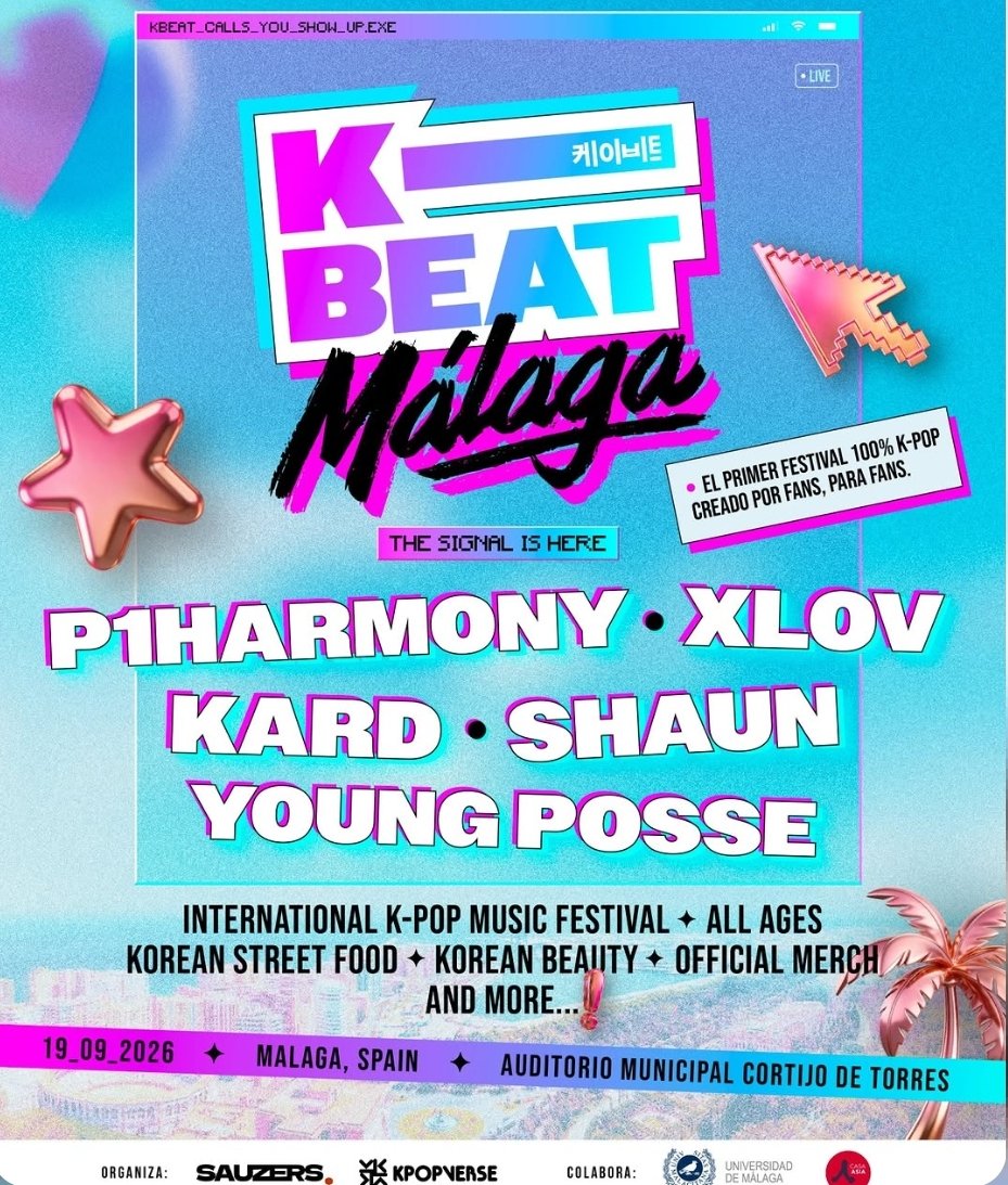 ahofspain_'s tweet photo. A quien veo en el @kbeatfest ??? Comenta en qué entrada vas, yo voy en fronstage
#p1harmony #shaun #youngposse #kard #xlov #kbeatfest #malaga #kpop #spain #madrid #barcelona #BTS_ARİRANG #StrayKidsWorldTour #ahof https://t.co/ZP8jwKfdu1
