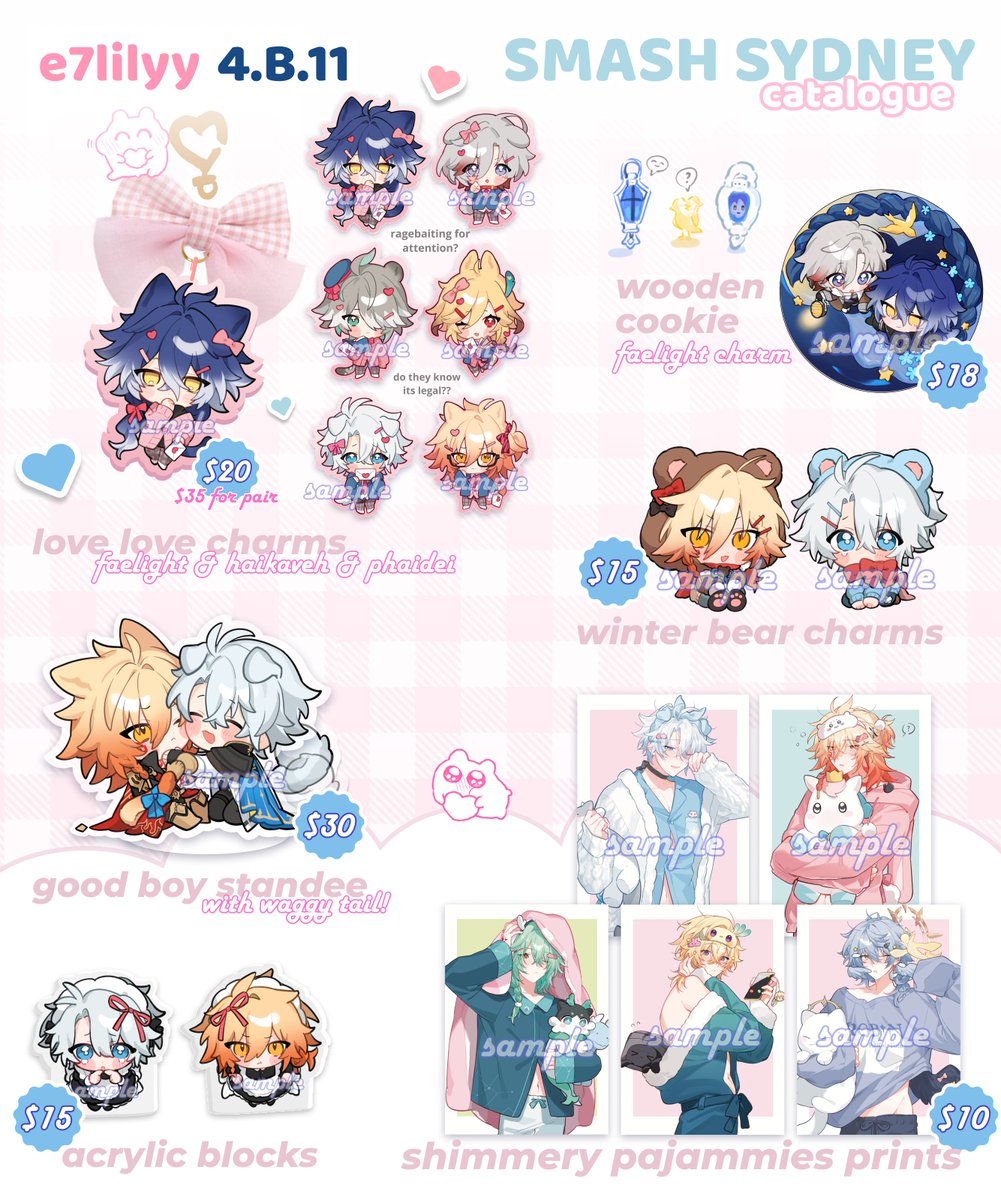 e7lilyy's tweet photo. catalogue for smash in sydney this coming weekend! i'll be at table 4.B.11 🙂‍↕️
please dm to preorder!
[1/2] #smash2026 #smashcon https://t.co/yxZdQHdUIR