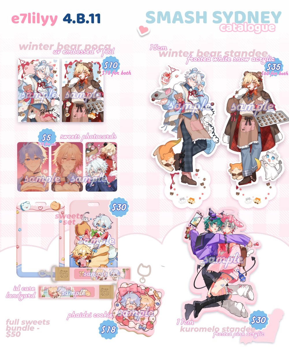 e7lilyy's tweet photo. catalogue for smash in sydney this coming weekend! i'll be at table 4.B.11 🙂‍↕️
please dm to preorder!
[1/2] #smash2026 #smashcon https://t.co/yxZdQHdUIR