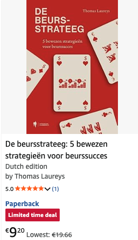luiaardbelegger's tweet photo. ☀️ Nog op zoek naar een goed (beurs)boek voor de zomervakantie? Mijn boek De Beursstrateeg is tijdelijk met 53% korting verkrijgbaar op Amazon (nu slechts €9,20).

Je ontdekt er niet een maar liefst 5 bewezen beleggingsstrategieën mee! Link onder👇 https://t.co/JmznQKL9rg