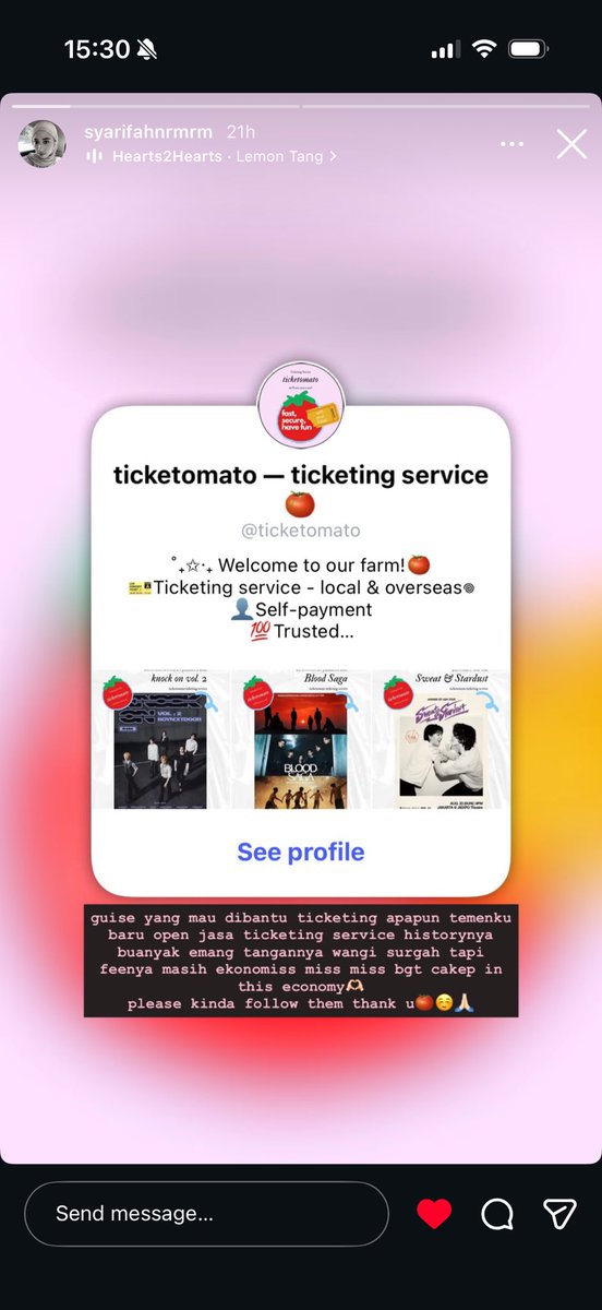 ticketomato_'s tweet photo. dari teman tomat🥹🩵 makasih banyaak🥹🍅 https://t.co/1w4aTcHVV0
