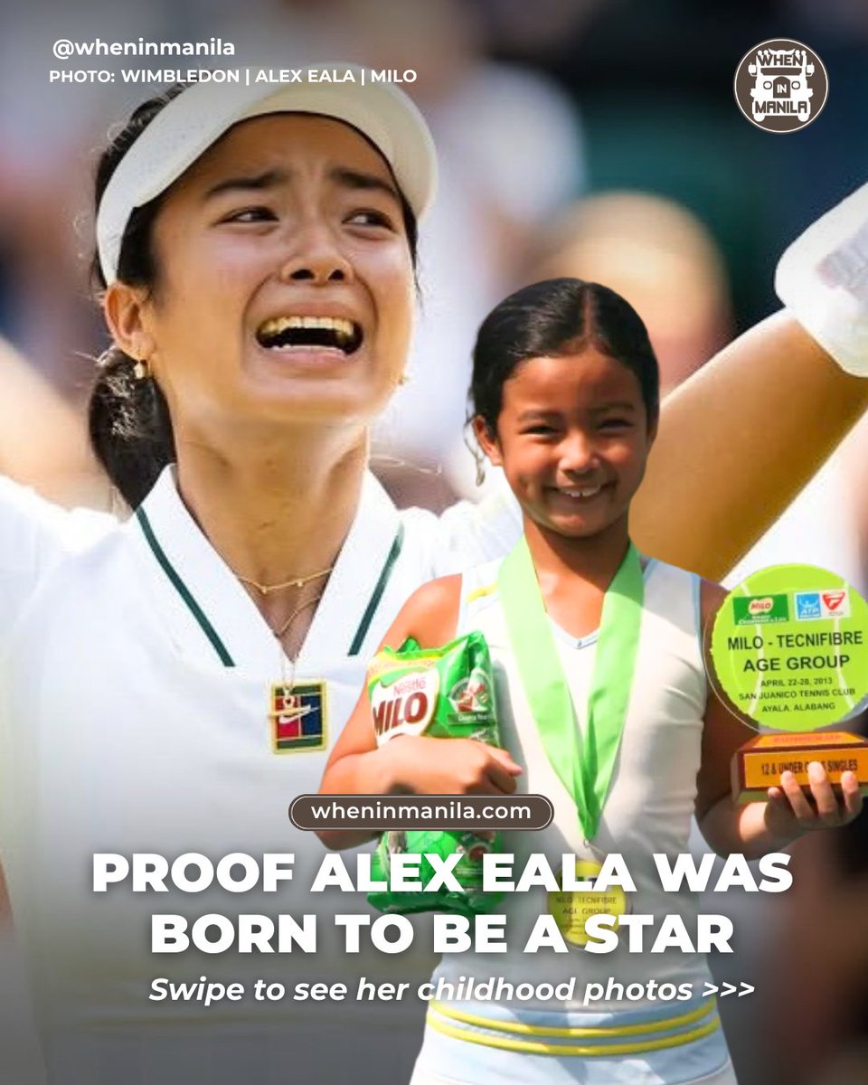 WhenInManila's tweet photo. Alex Eala Was Born to Be a Star 🎾✨

LOOK: Childhood photos showing Alex Eala’s path to tennis success. Swipe to see where it started! ➡️

Read more on the latest updates of Alex Eala’s career here:
https://t.co/bM6iqrNDSl https://t.co/SYCy31AY7s