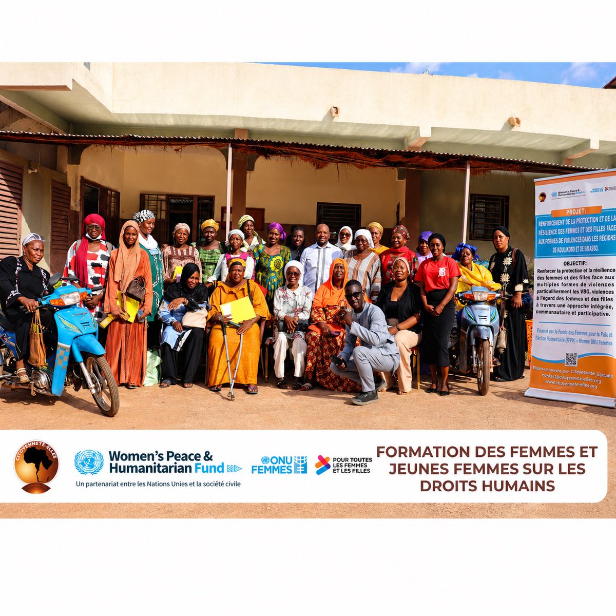 CitoyenneteE's tweet photo. Les 30 juin et 1er juillet 2026, 25 femmes et jeunes femmes de Koulikoro ont renforcé leurs connaissances sur leurs droits dans le cadre du projet WPHF mis en œuvre par C_ELLES.
#CitoyennetéELLES #ONUFemmes #WPHF #WomenBuildPeace #WomenRespond2Crises #UNSCR1325 #Koulikoro https://t.co/XYGNd4IAnS
