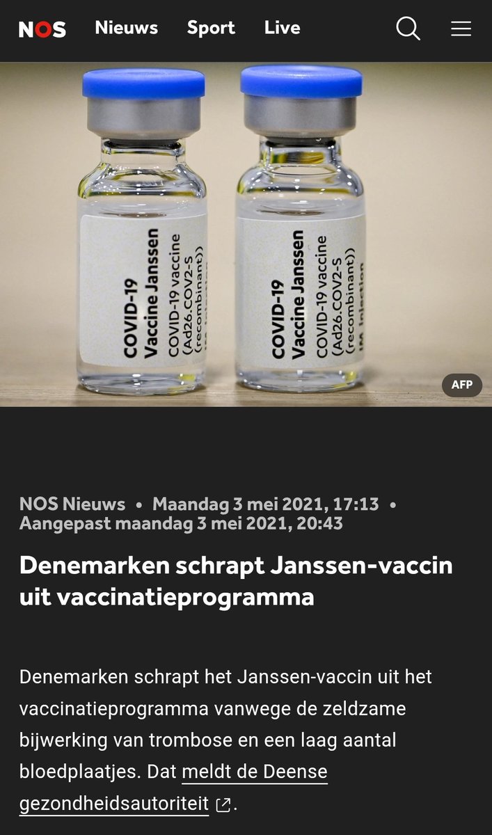 nickynicky78's tweet photo. @mkeulemans Weet je wat mindblowing is!
In april 2021 bleek het #Jansen #vaccin ernstige bijwerkingen te hebben en werd het stopgezet in onder meer Denemarken.
#Nederland prikte nog maanden door olv Hugo De Jonge, GGD en RIVM (#DansenmetJansen) en stopte pas met Jansen in juni 2021.
ππΌππΌ https://t.co/Sh3bruhpPm