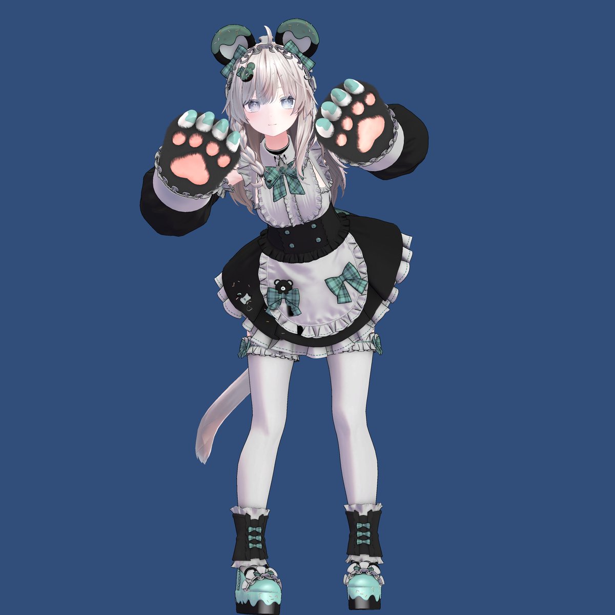 MKN3DCG's tweet photo. VRChat向けにメルティーベアメイドという衣装を販売します！ https://t.co/lK8oyAuWqZ