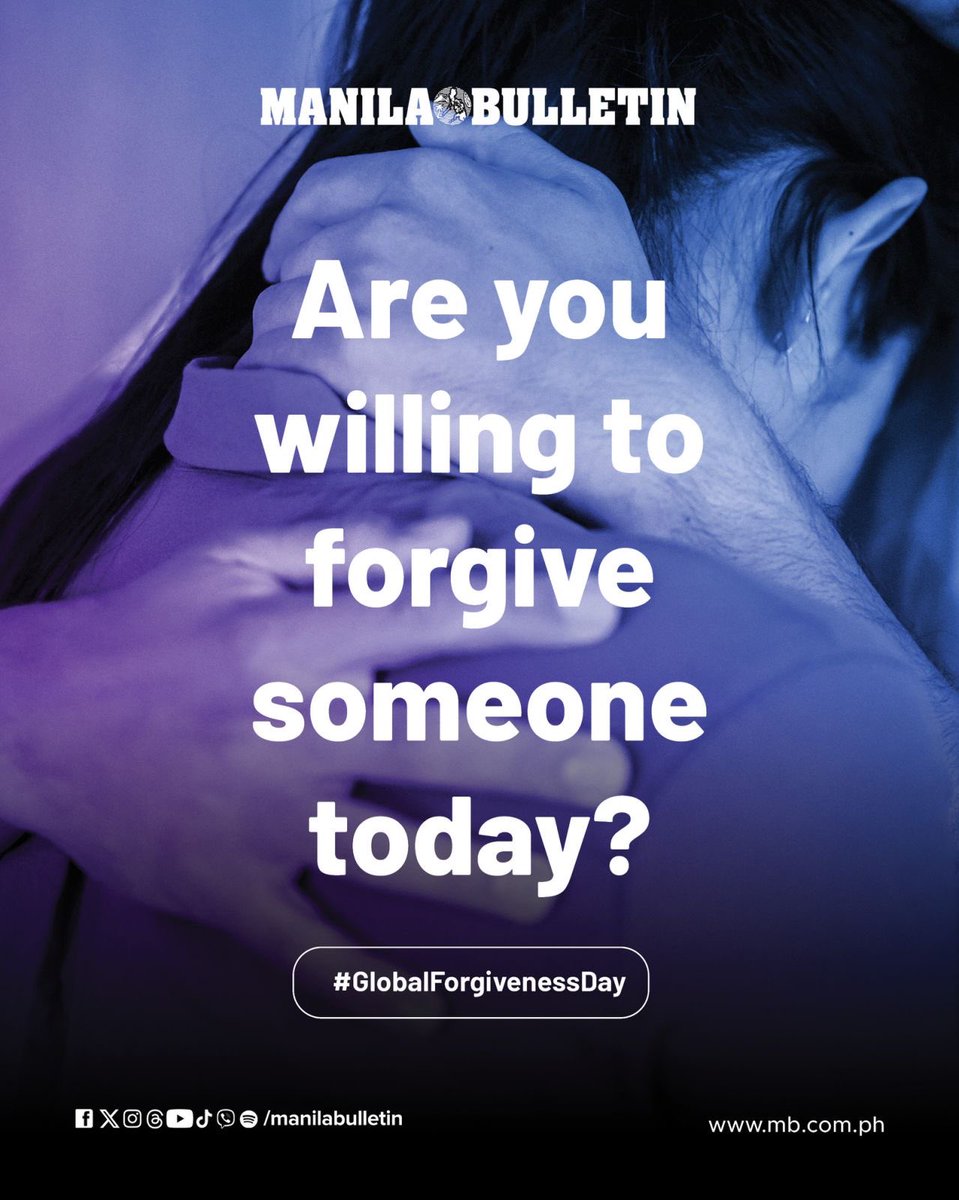 manilabulletin's tweet photo. Kaya ba magpatawad? 🤪😇

May we let go of and heal from any grudges this #ForgivenessDay. https://t.co/ZAccpDnhOM