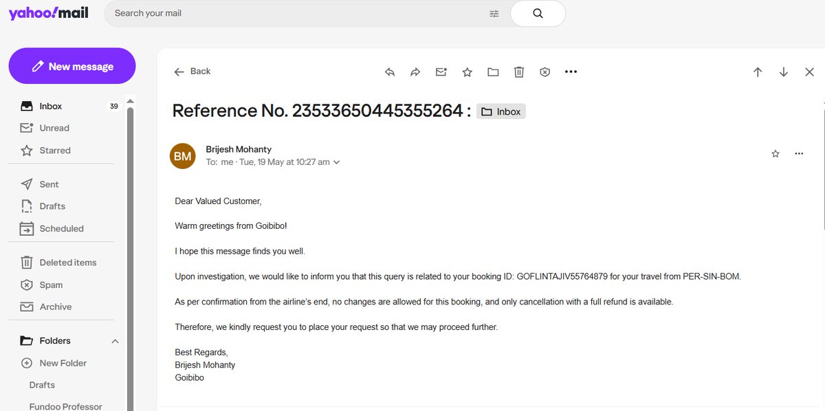 parekh1523's tweet photo. @GoibiboSupport @goibibo @Goibibo_Support @goibibo_tech I have shared all the details with you related to my refund issue (PNR - EC3BWN). 
From 2-3 weeks, it now 7 weeks. Can you please provide me an update.
I am again attaching all the images for your perusal. Please respond. https://t.co/b5OG9Hc9A8