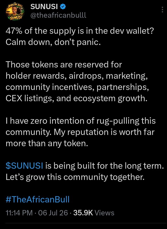 Ismailmuhdsabiu's tweet photo. Yesterday at around 8 pm when i tried to perform isha prayer i just log to my X account and saw @SunusiMinjibir create his token named $SUNUSI and i saw market cap at $130k but before i bought the token it reach $150 but today in the morning it reached $1m less than 12hrs https://t.co/qVAxNohPRC