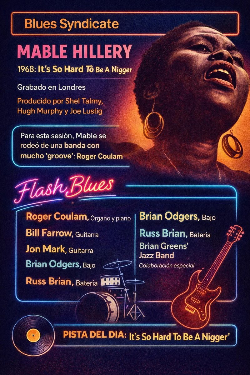 bluessyndicate's tweet photo. BLUES SYNDICATE
FLASH BLUES
MABLE HILLERY
https://t.co/zP1tqvvAMM
#blues #MableHillary #FlashBlues https://t.co/QV7LmJfMuX