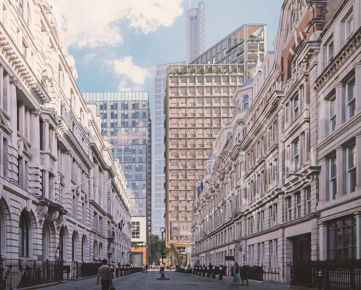LondonBuildExpo's tweet photo. 🏗️ Skanska has landed a £282m contract to deliver 55 Old Broad Street in the City of London.

The 23-storey development will provide 25,000m² of office space, retail and public realm, with construction starting in October 2026.

#ConstructionNews #LondonDevelopment #LondonBuild https://t.co/cy3YmAzU0N