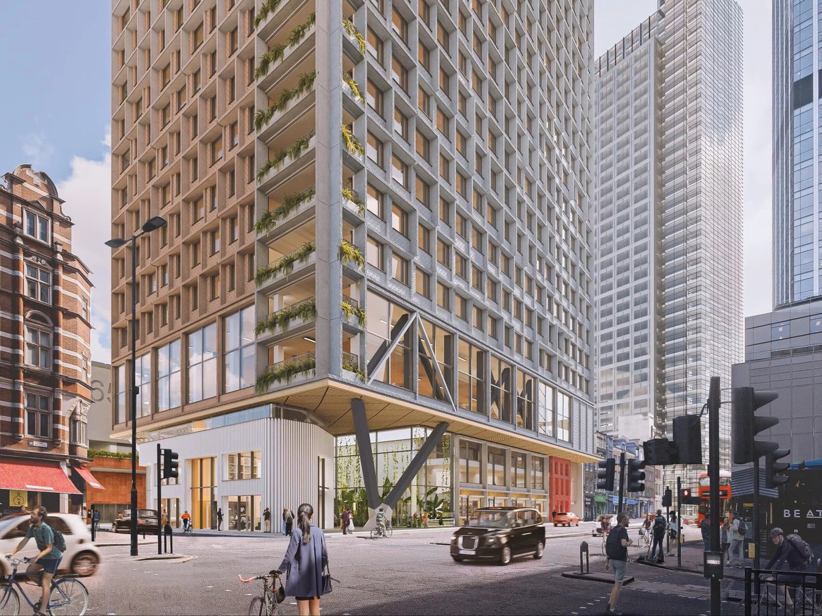 LondonBuildExpo's tweet photo. 🏗️ Skanska has landed a £282m contract to deliver 55 Old Broad Street in the City of London.

The 23-storey development will provide 25,000m² of office space, retail and public realm, with construction starting in October 2026.

#ConstructionNews #LondonDevelopment #LondonBuild https://t.co/cy3YmAzU0N