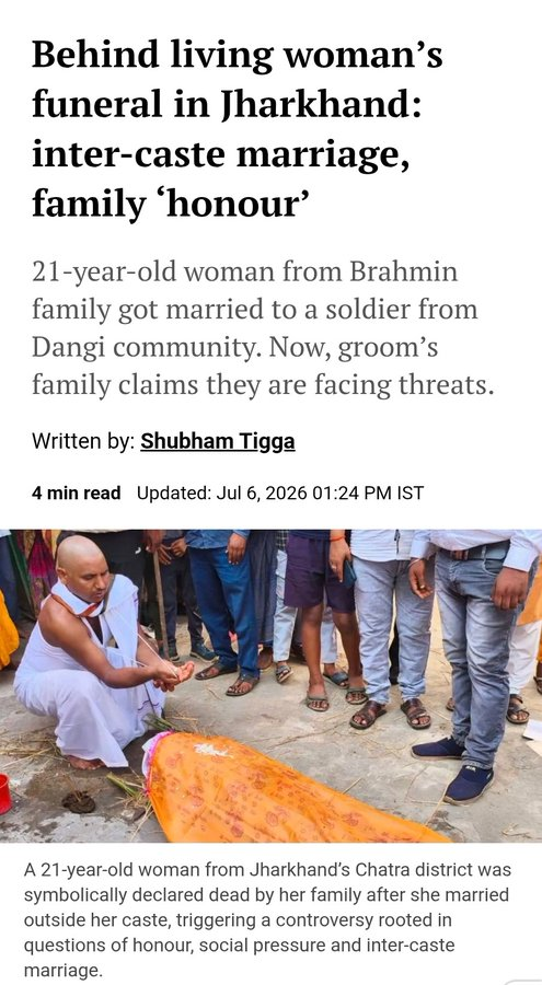 sandeep_PT's tweet photo. "There is no casteism in India anymore."
"We should not discuss caste at all."
"Focus on economic factors only."
"Caste is a British construct."

Indeed. https://t.co/yNlaT0T18A