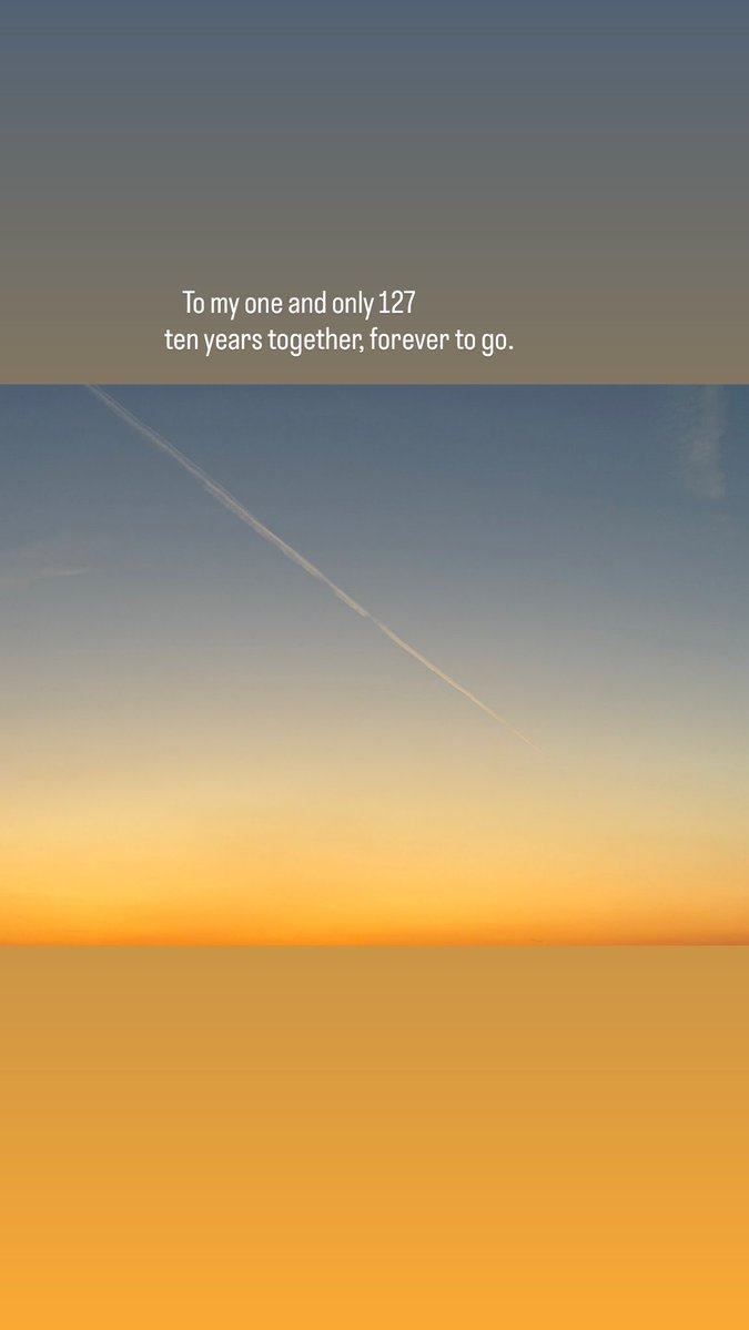 nctymisfit's tweet photo. 260707 Doyoung Instagram story 

"To my one and only 127
ten years together, forever to go." https://t.co/n5uxi5bOSv