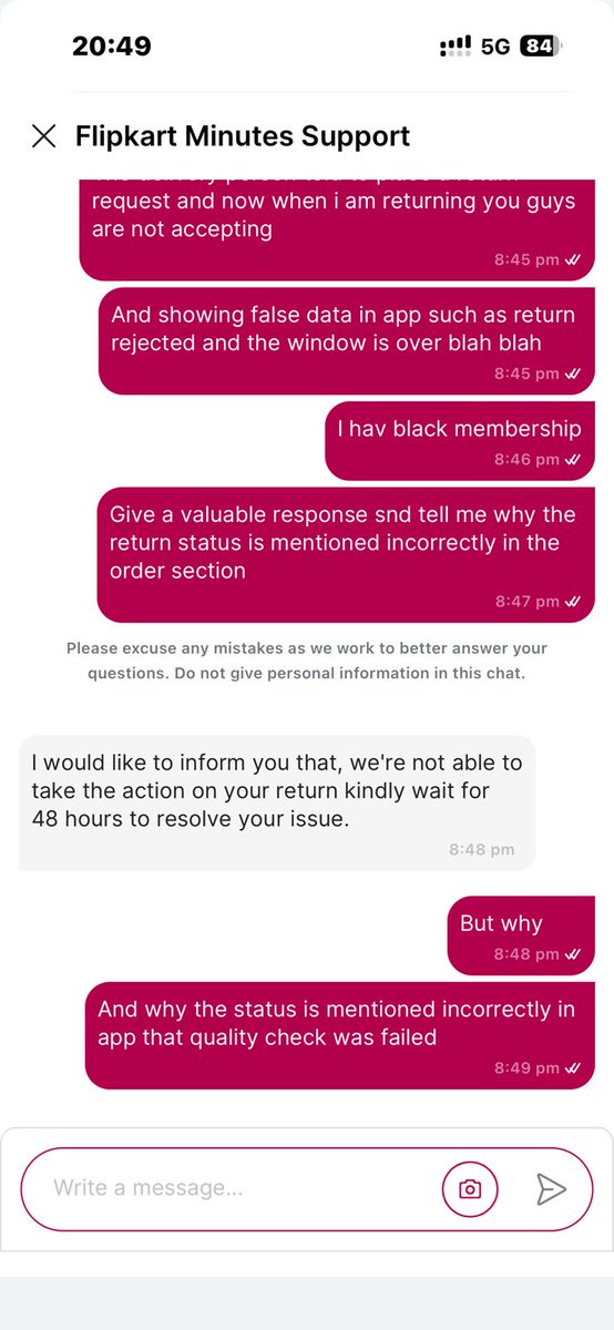jtripathy_eth's tweet photo. I have concerns regarding the OD437952295457489500, which was delivered on 28-06-26 by @Flipkartminutes . It has a 10 days easy return policy. 

However, during delivery it was noticed that the received product seems to use one and I don't like this product.  @flipkartsupport https://t.co/HofMW7TvOE