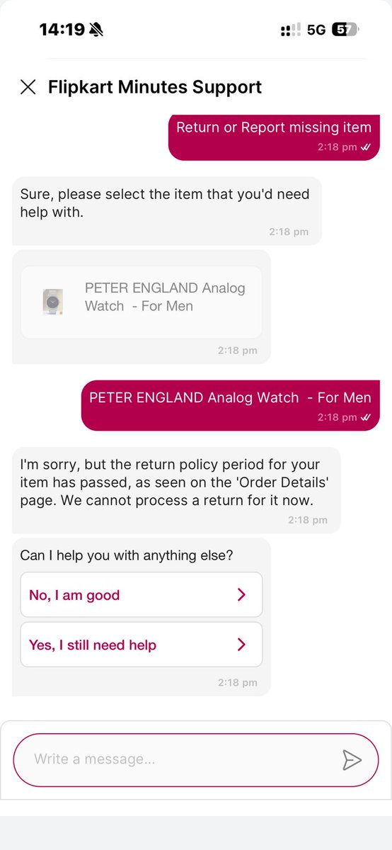 jtripathy_eth's tweet photo. I have concerns regarding the OD437952295457489500, which was delivered on 28-06-26 by @Flipkartminutes . It has a 10 days easy return policy. 

However, during delivery it was noticed that the received product seems to use one and I don't like this product.  @flipkartsupport https://t.co/HofMW7TvOE