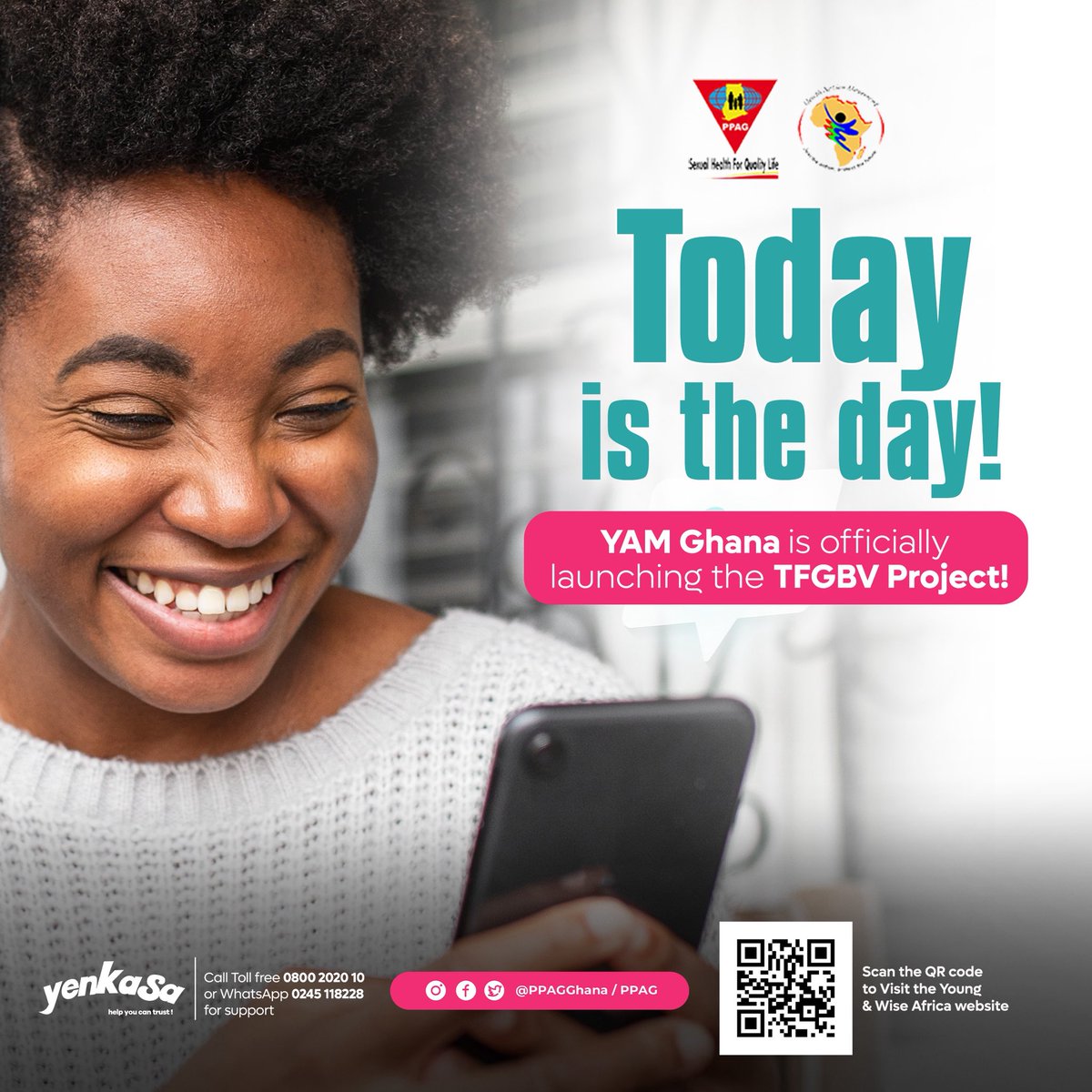 YAMghana's tweet photo. It's launch day🥳
Technology-Facilitated GBV is now live. If you believe everyone deserves safe digital spaces free from harassment and abuse, this is your moment to join in. 

Follow the conversation Share our posts Use the hashtags #EndTFGBV #SafeOnlineSpaces #StopOnlineAbuse https://t.co/sMN1QVvOQw