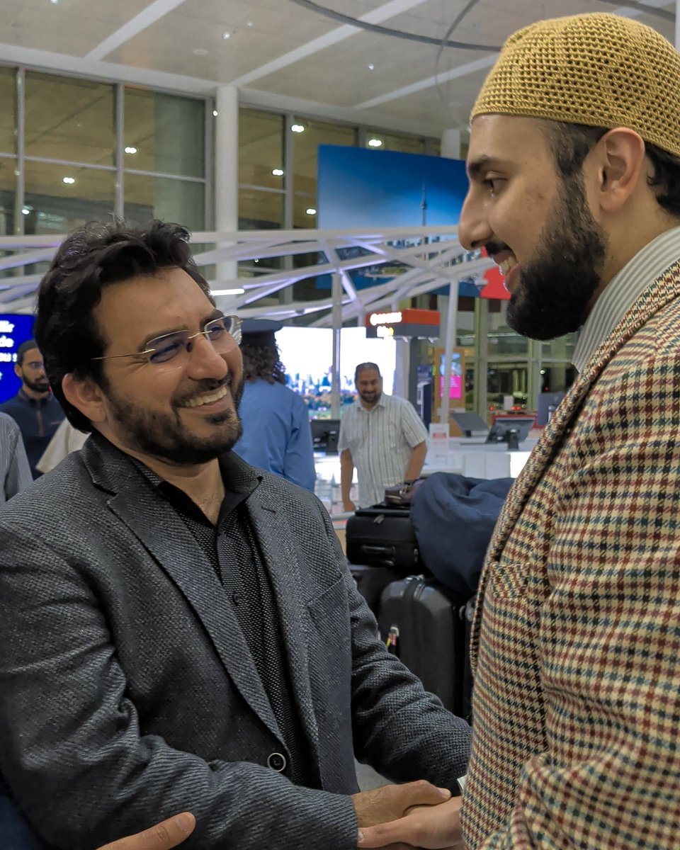 HammadQadriMQI's tweet photo. Shaykh Hammad Mustafa al-Madani al-Qadri Arrives in Canada After Concluding His Official The Sīrah & Modern Times USA Tour 2026

During his nationwide tour across the United States, Shaykh Hammad Mustafa al-Madani al-Qadri addressed international conferences, delivered Jumu‘ah speeches, attended meet-and-greet sessions, and participated in interactive Q&A sessions. Throughout the tour, he engaged with scholars, professionals, students, and members of the wider intellectual community, highlighting the timeless relevance of the Prophetic Sīrah in the modern world.

Following the successful conclusion of the tour, Shaykh Hammad arrived in Canada ahead of the Al-Hidayah Conference, a three-day spiritual retreat. Upon his arrival, he was warmly welcomed by Sufi Muhammad Tariq (President, MQI Canada), Allama Ahmed Awan (Director of Religious Affairs, MQI Canada), Faheem Anwar Randhawa, Allama Zia ul Haq Razi, Basir Ahmad, Muzammil Sharief (President, MYL Canada), and members of the NEC of MQI Canada.

#TheSirahAndModernTimes #ShaykhHammadQadri #HMQ #HammadMustafaQadri #MQI #MQICanada #MQIUSA #IslamicLeadership #Seerah #Canada #USA2026