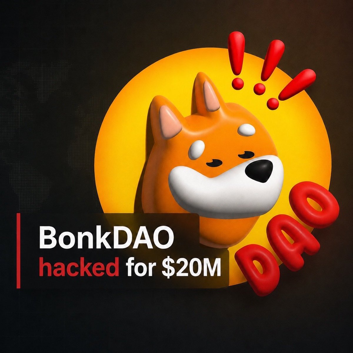 RexxWeb's tweet photo. JUST IN: BonkDAO was hit by a governance attack, with ~$20M in BONK reportedly drained from the treasury.

The investigation is ongoing. https://t.co/iotZ7JZ25a