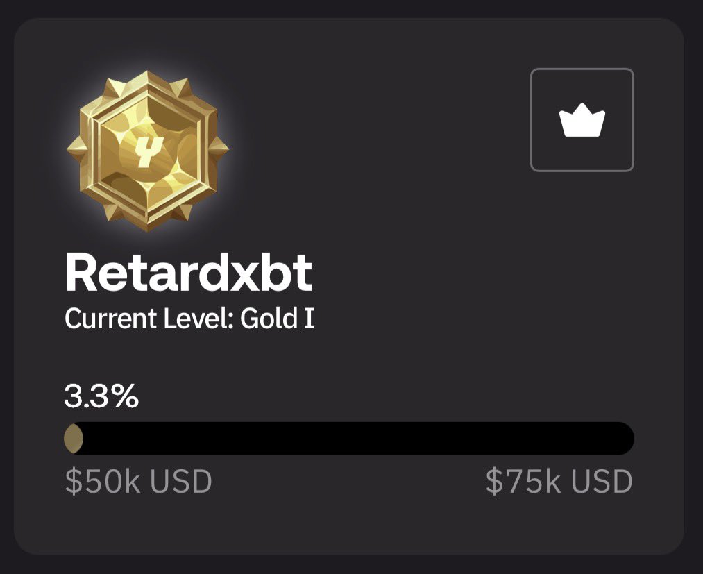 RetardXbt's tweet photo. Reached Gold 1 on @yeet 🥳
Still have nobody on my referral

https://t.co/xkpX1mP4h0 https://t.co/55hbL8SSM3