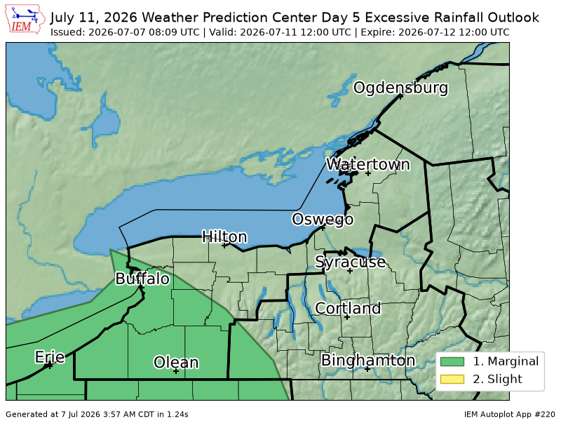 HuntersWx's tweet photo. WPC issues Day 5 Marginal Risk Excessive Rainfall Outlook at Jul 7, 8:09z for BUF https://t.co/NYJgODLAFG https://t.co/TprFvcwYKp