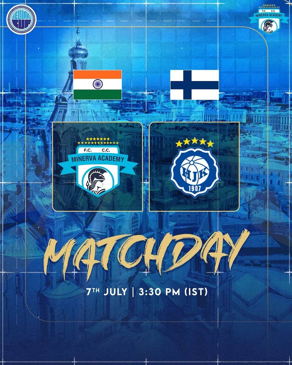 minervapunjabfc's tweet photo. ๐จ MATCHDAY ๐จ
The journey continues. Another challenge awaits.
Minerva Academy FC vs Helsingin Jalkapalloklubi
๐
7th July
๐ 3:30 PM (IST)
One badge. One team. One purpose. Let's keep pushing forward.
#MAFC #TheFactory #HelsinkiCup2026 #Warriors #IndianFootball https://t.co/TR32QBS0YW