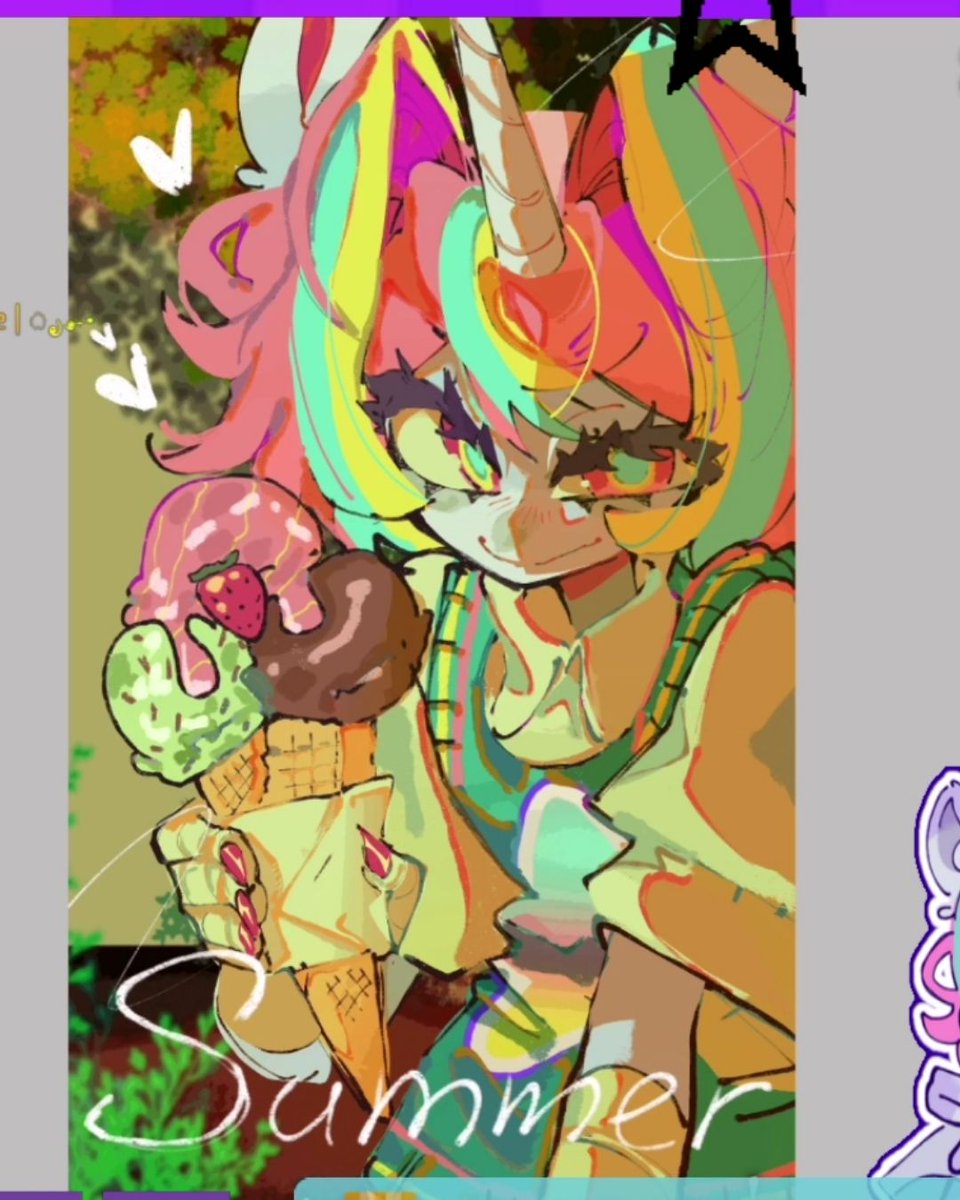 pipsqueak_and's tweet photo. Guess who?! 🤩 Pipsqueak, of course! 😂 Cooked on the 65th stream. I 🍦 finally gave her that sun, sea, and ice cream moment ☀️ Your OCs are next, promise!
#Pipsqueak #ArtStream https://t.co/PuUFteNDZZ