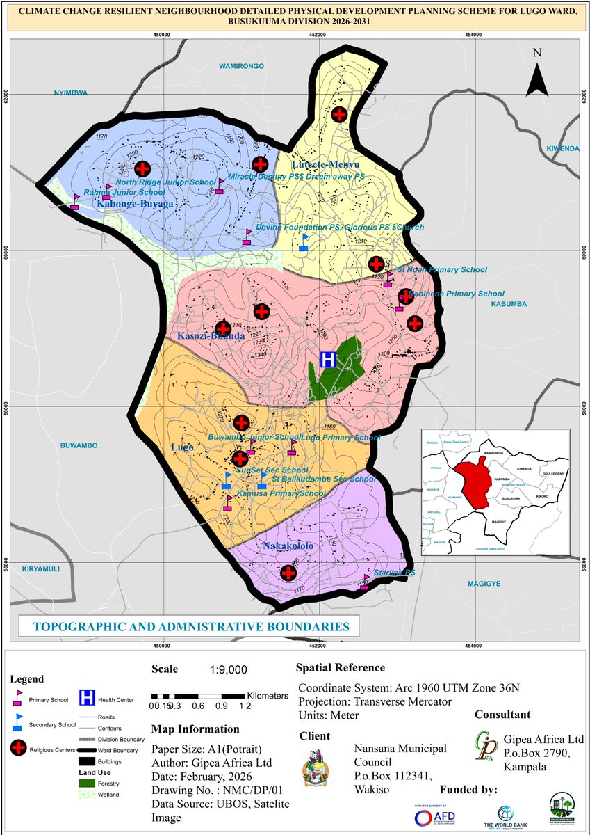 nansanamc's tweet photo. A simple overview of the Climate Change Resilient Neighbourhood Detailed Physical Development Planning Scheme for Lugo Ward in Busukuma Division for the period 2026–2031. https://t.co/wfjfYxnH21
