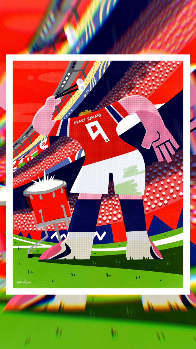 riota2gaoe's tweet photo. Haaland illustration wallpaper size. https://t.co/rJOoroRKTm